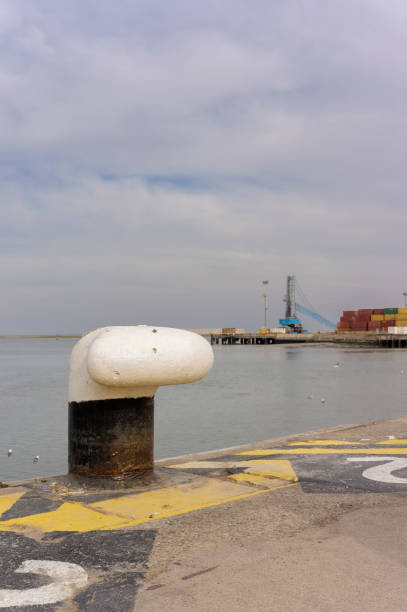 istock boat mooring on shore in port 1307302451
