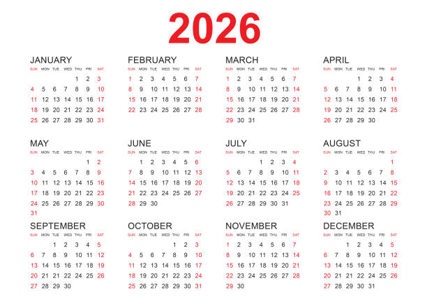 вектор шаблонов calendar 2026, простой минимальный дизайн, planner 2026 год, календарь стен 2026 года, неделя начинается в понедельник, набор из 12 календа� - март stock illustrations