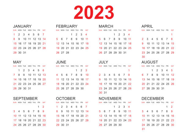 日曆 2023 範本向量，簡單最小設計，規劃師 2023 年，掛歷 2023 年，周從星期一開始，設置 12 個日曆，廣告，印刷，文具，組織和業務。n"n - 五月 插圖 幅插畫檔、美工圖案、卡通及圖標