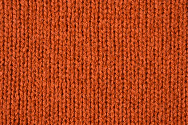 Photo of Brown knitted wool texture background