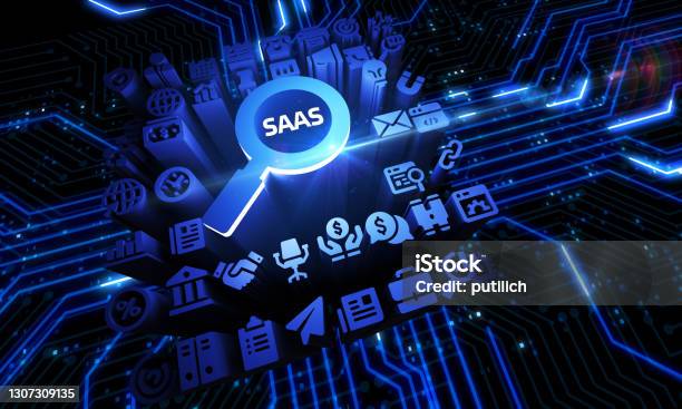 Software As A Service Saas Software Concept Business Modern Technology Internet And Networking Concept Stock Photo - Download Image Now