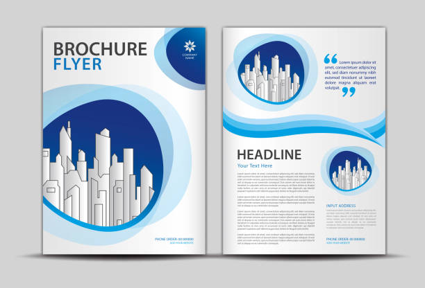 istock Brochure Flyer template, Business cover background, brochure layout, cover design, annual report cover, modern creative design, Advertisement, Magazine ads, Blue abstract background, leaflet, book cover,  catalog, vector Eps10 1307316235