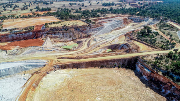 istock Aerial image of the Axedale Quarry 1307326180