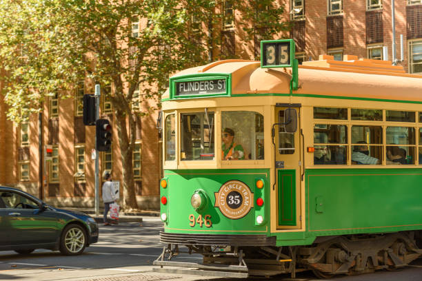 40+ Melbourne City Circle Tram Stock Photos, Pictures & Royalty