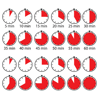 Set chronometer. Time icon vector. Delivery service. Stopwatch icon vector. Icon set. Stock image. EPS 10.