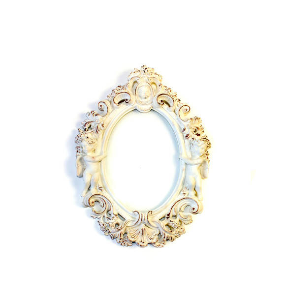 istock Isolated on white background Vintage frame for photo or mirror 1307329570