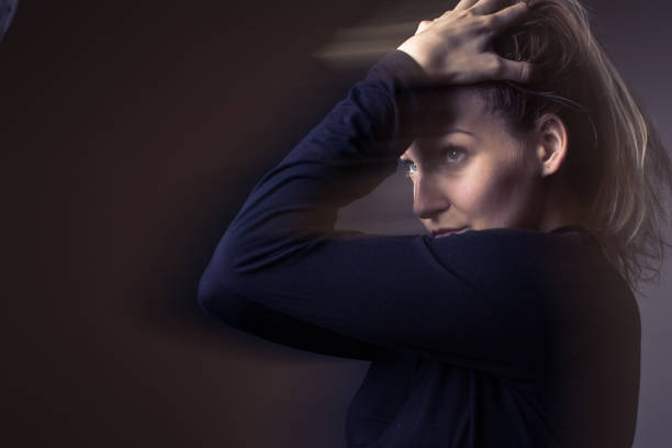 istock Depressed mid-aged woman at home feeling sad, lonely, anxious 1307332248