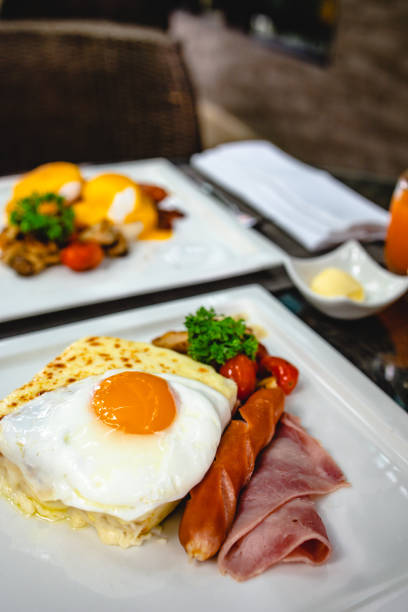 istock Full American Breakfast Huge healthy breakfast spread on a table with coffee Breakfast served with coffee English breakfast fried egg 1307336231