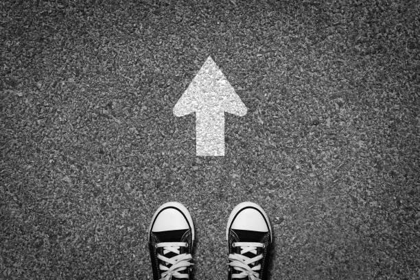 Start line freedom journey arrow direction