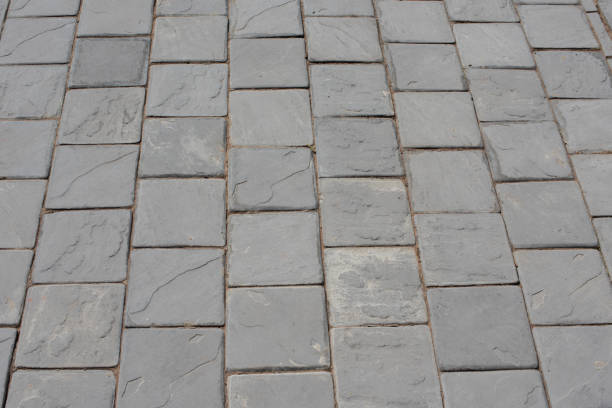 istock Grey outdoor paving shot from high angle 1307339281