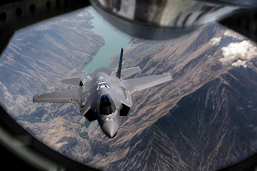 F-35 Jet Fighter Mid-air Refueling
