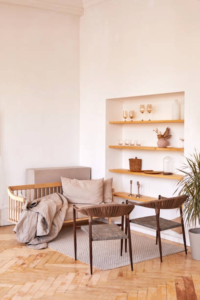istock Cozy living room in light minimal style 1307345136