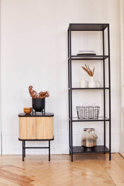 istock Shelves and cabinet with various light decorations 1307345141