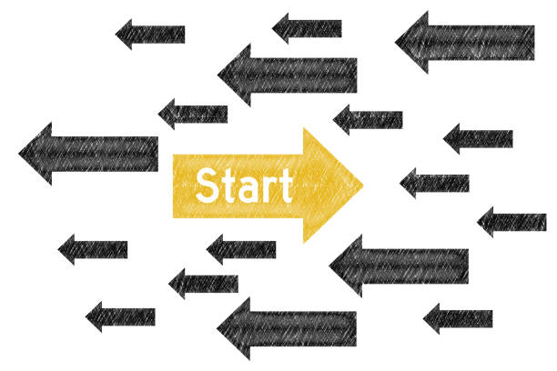 istock Start change decision business leadership arrow 1307345169