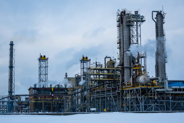 istock Chemical industry installations poisoning the natural environment 1307346004