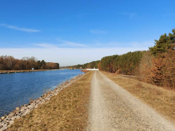 istock Way by the canal 1307348348
