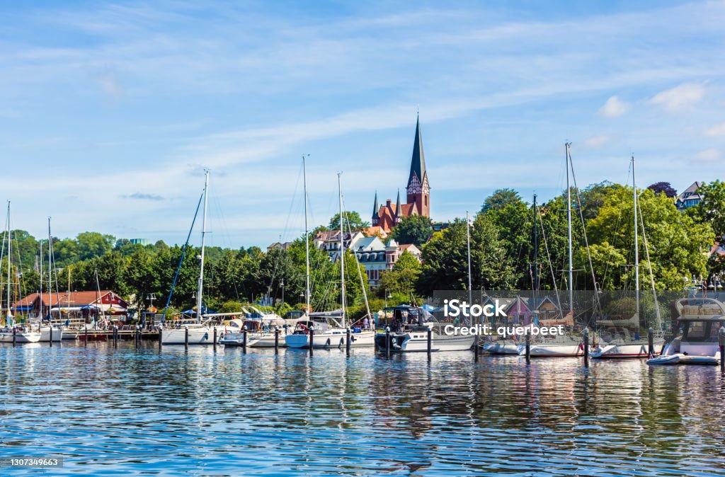 Flensburg cityscape on summer day Flensburg Stock Photo