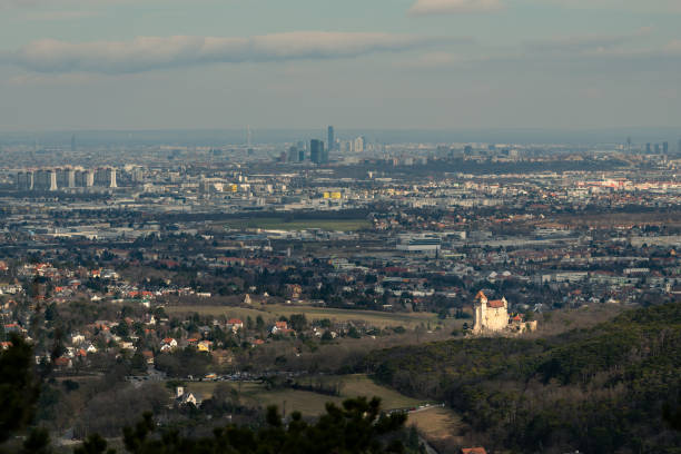 View of the capital of Austria, Vienna in the evening.