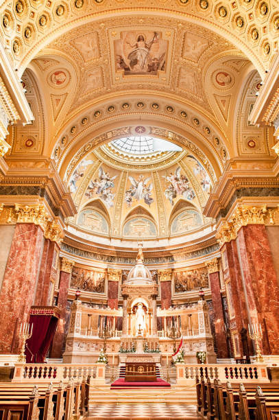 istock St. Stephen's Basilica in Budapest. Interior Details. Altar 1307361211