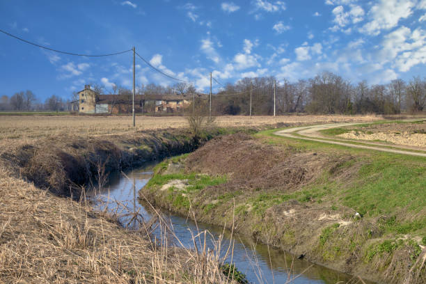 istock Lomellina countryside springtime panorama. Color image 1307361385