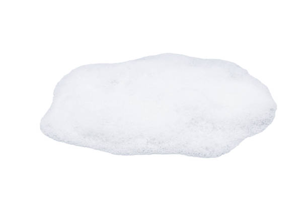 istock foam isolated on white background. soap or detergent spume cut out 1307361806