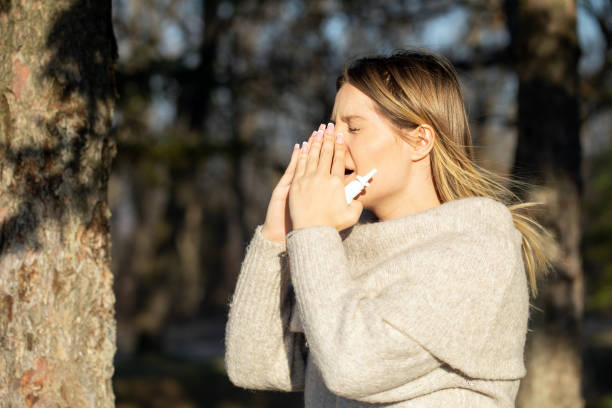 istock Sneezing because of pollen 1307362823