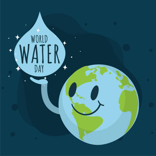 World Water Day Poster Save Water Earth And Water Droplet Illustration  Vector Stock Illustration - Download Image Now - iStock