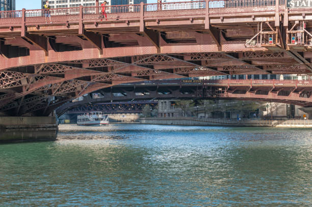 istock Chicago Business District, Downtown, River Bridge 1307364162