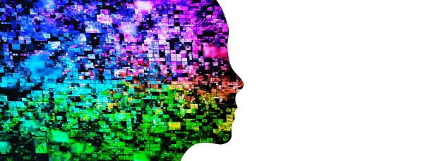 istock 3D illustration of an artistic woman's profile 1307368651