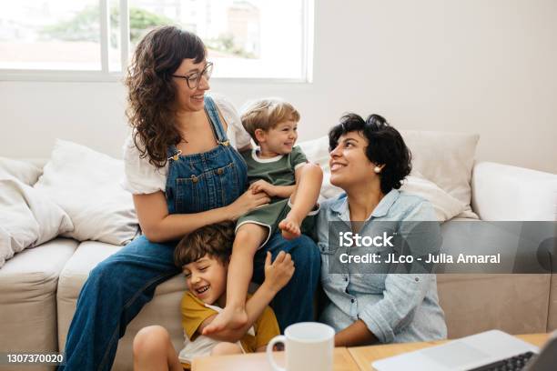 Happy Lgbt Family Stock Photo - Download Image Now - Family, Child, Gay Person