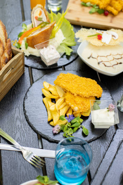 istock top view of brunch, with breaded fried chicken 1307371525