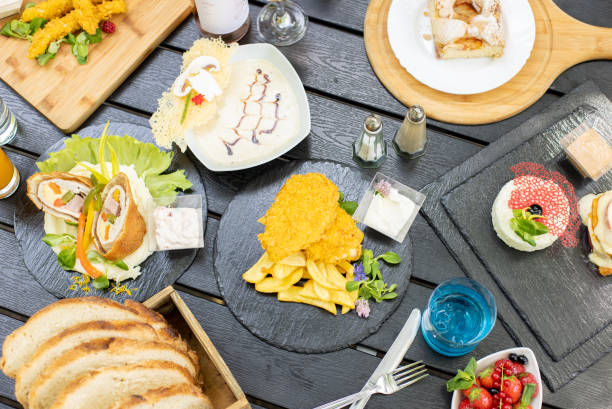 istock top view of brunch, with breaded fried chicken 1307371526