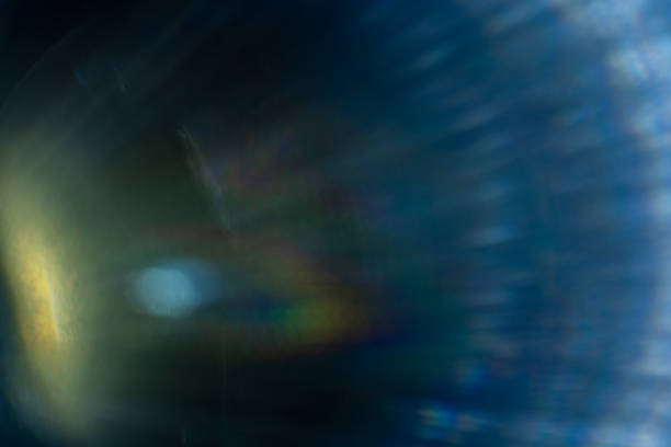 istock colorful abstract bokeh light on black background, real lens flare shot in studio. 1307373971