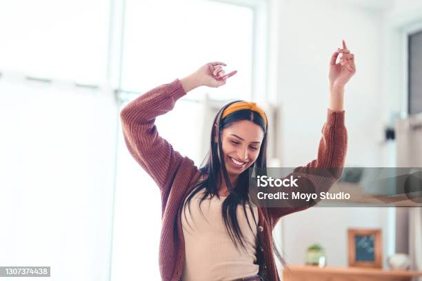 You Dont Have To Go Outside To Feel The Sunshine Stock Photo - Download Image Now - Dancing, Women, Domestic Life