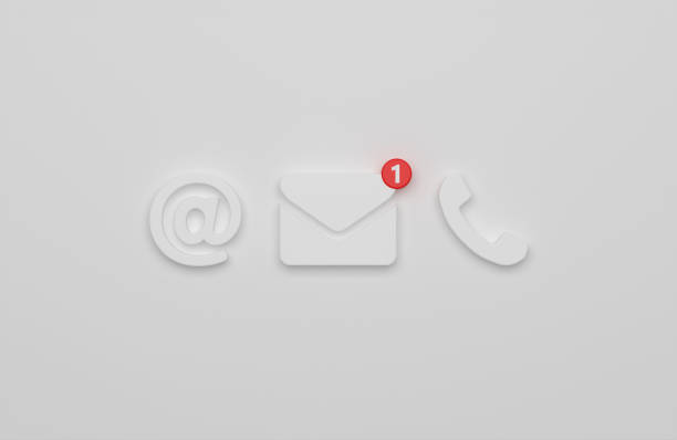 abstract contact icon symbol in front of background - 3D Illustration