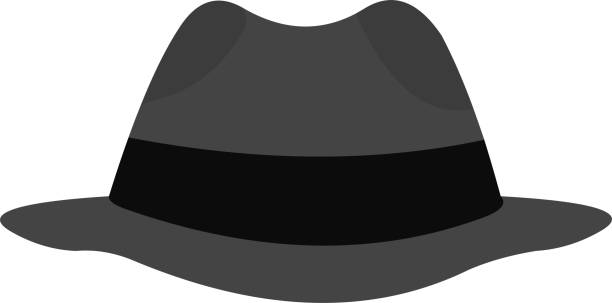 istock vector illustration cartoon of a detective's black hat 1307380884