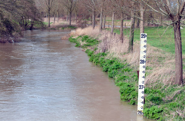 High water levels at Spetisbury a small rural country village south of Blandford Forum near the River Stour, Dorset, England, UK