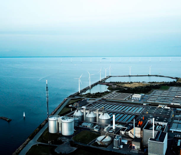 istock Sewage treatment plant. 1307383200
