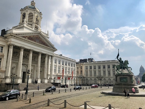 Brussels, Belgium - May 25, 2019: The Royal square in Brussels