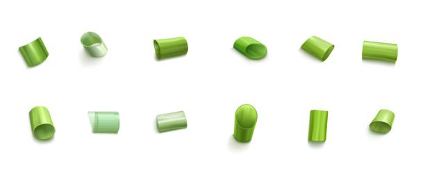 istock Chive cut slices of green onion or garlic set 1307384689