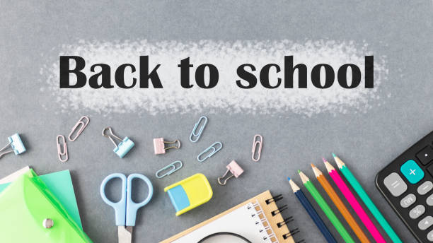 istock Crayons and back to school text over white background 1307389638