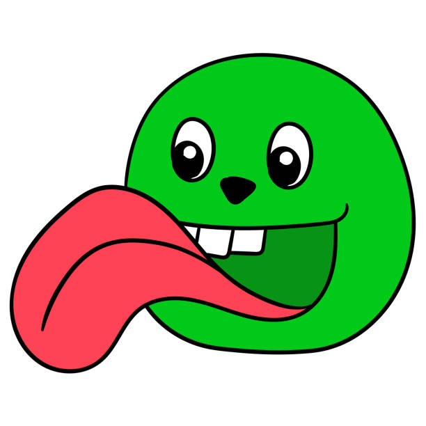 Emoticon Head Face Stock Illustration - Download Image Now - Sticking Out  Tongue, Tongue, Licking - iStock