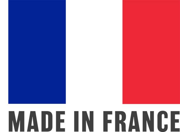 istock Made in France with flag, illustration vector 1307392483