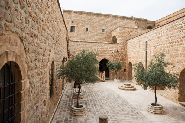 Mor Gabriel Monastery Dayro d-Mor Gabriel or The Monastery of St. Gabriel also known as Deyrulumur in Mardin, Turkey midyat photos stock pictures, royalty-free photos & images