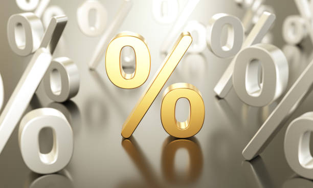 istock Golden percent symbol 1307397320