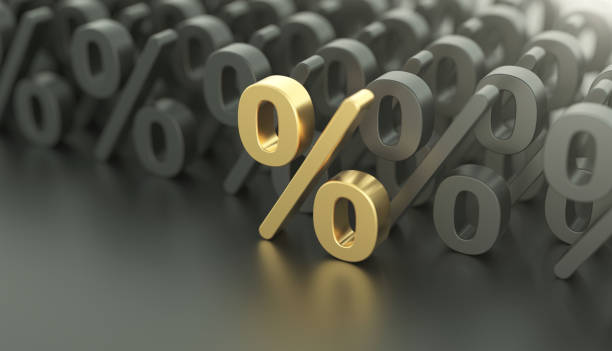 istock Golden percent symbol 1307397351