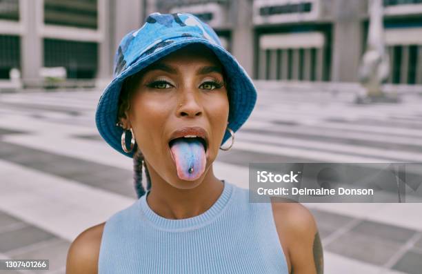Whatever Your Personality Make Sure It Pops Stock Photo - Download Image Now - Sticking Out Tongue, Tongue, Women
