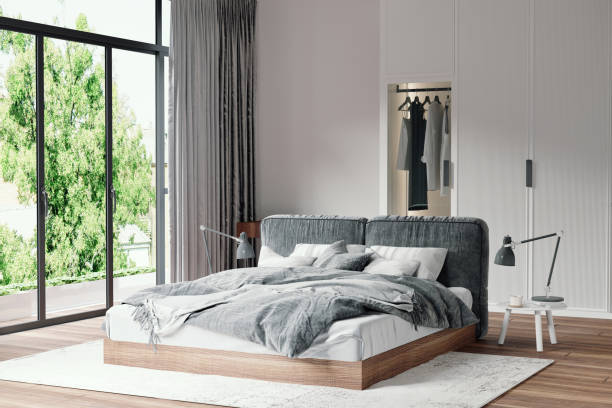 istock 3D rendering of bedroom interior 1307401765