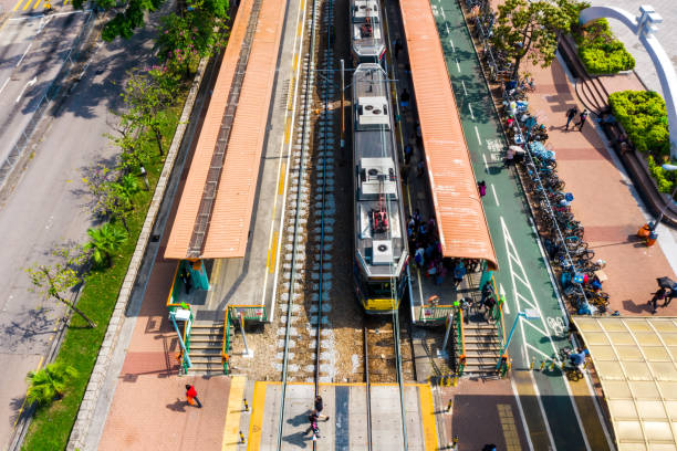 Light Rail Transit (LRT) station in Hong Kong