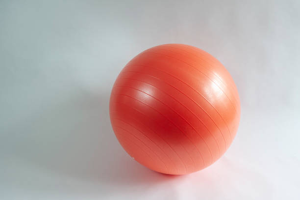 istock Red inflatable gym ball 1307406825